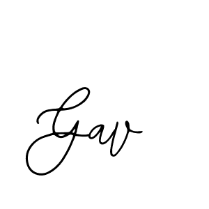 You should practise on your own different ways (Bearetta-2O07w) to write your name (Gav) in signature. don't let someone else do it for you. Gav signature style 12 images and pictures png