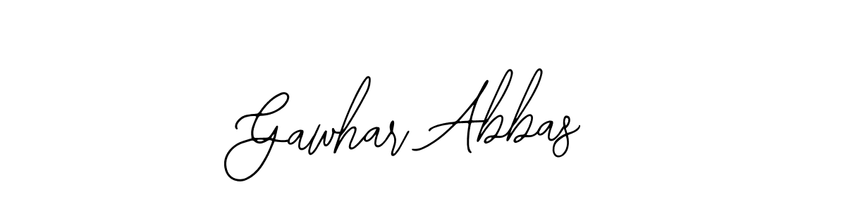 Design your own signature with our free online signature maker. With this signature software, you can create a handwritten (Bearetta-2O07w) signature for name Gawhar Abbas. Gawhar Abbas signature style 12 images and pictures png