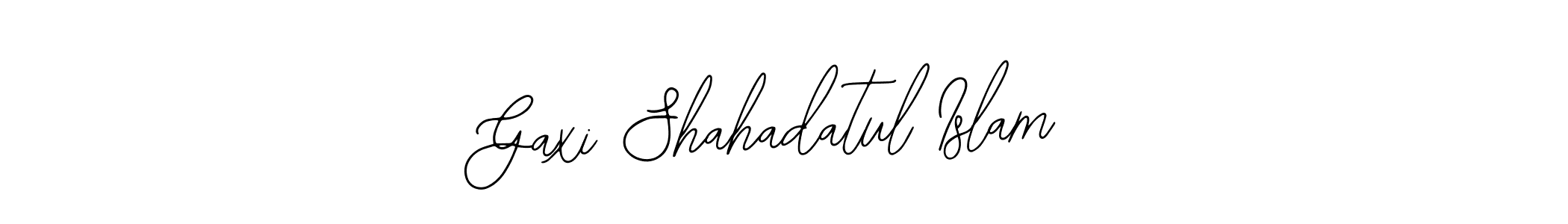 How to make Gaxi Shahadatul Islam name signature. Use Bearetta-2O07w style for creating short signs online. This is the latest handwritten sign. Gaxi Shahadatul Islam signature style 12 images and pictures png