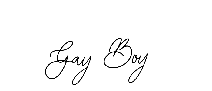 Design your own signature with our free online signature maker. With this signature software, you can create a handwritten (Bearetta-2O07w) signature for name Gay Boy. Gay Boy signature style 12 images and pictures png