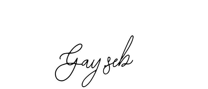 The best way (Bearetta-2O07w) to make a short signature is to pick only two or three words in your name. The name Gay.seb include a total of six letters. For converting this name. Gay.seb signature style 12 images and pictures png