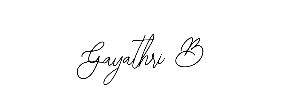 It looks lik you need a new signature style for name Gayathri B. Design unique handwritten (Bearetta-2O07w) signature with our free signature maker in just a few clicks. Gayathri B signature style 12 images and pictures png
