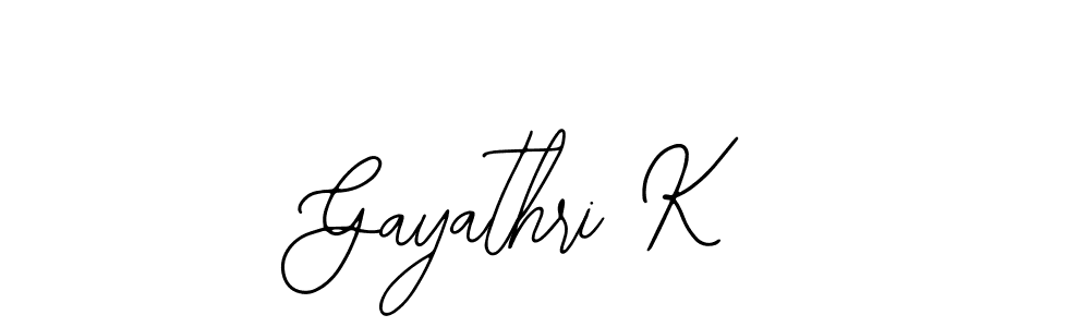 The best way (Bearetta-2O07w) to make a short signature is to pick only two or three words in your name. The name Gayathri K include a total of six letters. For converting this name. Gayathri K signature style 12 images and pictures png