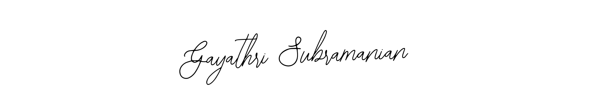 Make a beautiful signature design for name Gayathri Subramanian. Use this online signature maker to create a handwritten signature for free. Gayathri Subramanian signature style 12 images and pictures png