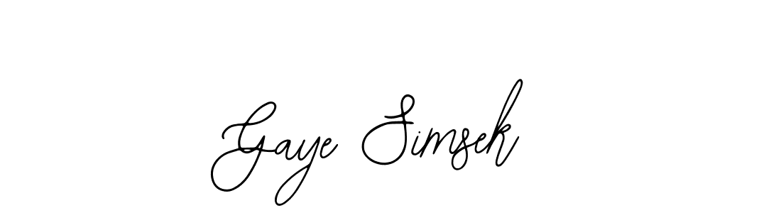 Also You can easily find your signature by using the search form. We will create Gaye Simsek name handwritten signature images for you free of cost using Bearetta-2O07w sign style. Gaye Simsek signature style 12 images and pictures png