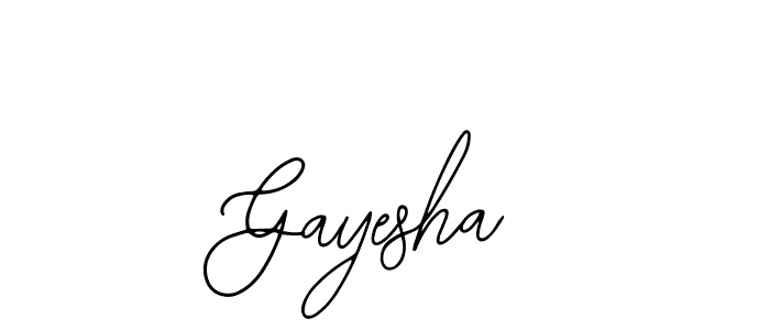 Design your own signature with our free online signature maker. With this signature software, you can create a handwritten (Bearetta-2O07w) signature for name Gayesha. Gayesha signature style 12 images and pictures png