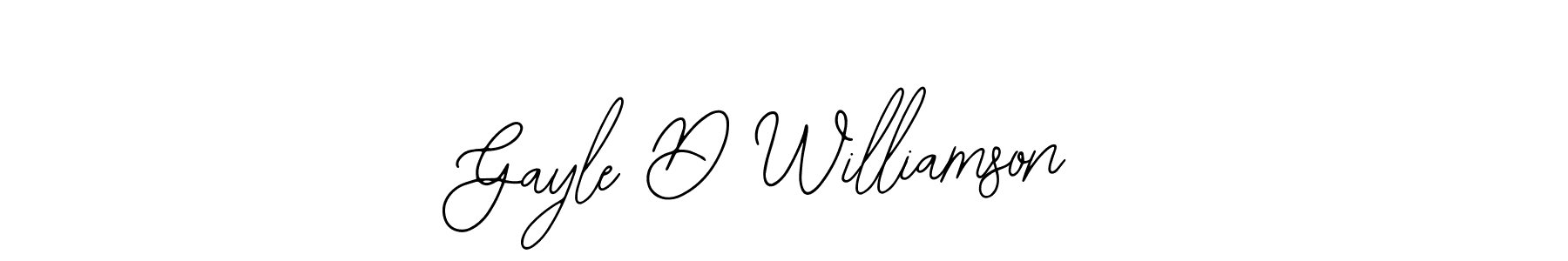 Design your own signature with our free online signature maker. With this signature software, you can create a handwritten (Bearetta-2O07w) signature for name Gayle D Williamson. Gayle D Williamson signature style 12 images and pictures png