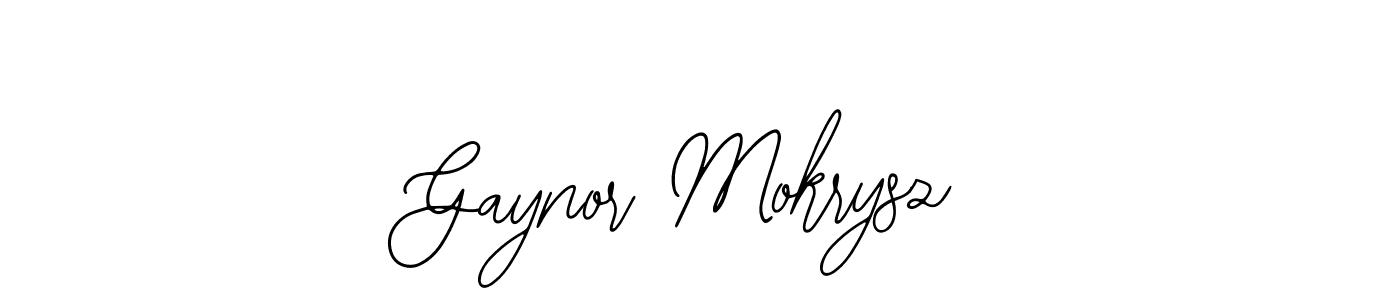 Use a signature maker to create a handwritten signature online. With this signature software, you can design (Bearetta-2O07w) your own signature for name Gaynor Mokrysz. Gaynor Mokrysz signature style 12 images and pictures png