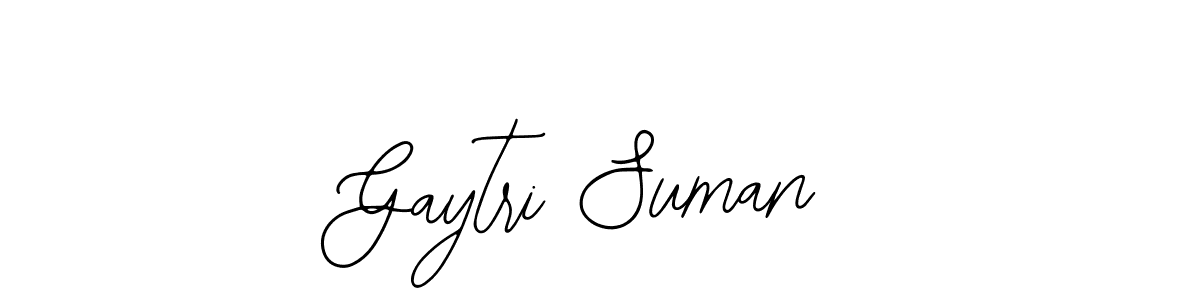 How to make Gaytri Suman name signature. Use Bearetta-2O07w style for creating short signs online. This is the latest handwritten sign. Gaytri Suman signature style 12 images and pictures png