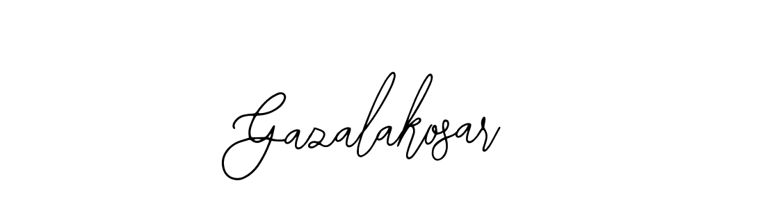 Bearetta-2O07w is a professional signature style that is perfect for those who want to add a touch of class to their signature. It is also a great choice for those who want to make their signature more unique. Get Gazalakosar name to fancy signature for free. Gazalakosar signature style 12 images and pictures png