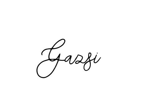 How to make Gazsi name signature. Use Bearetta-2O07w style for creating short signs online. This is the latest handwritten sign. Gazsi signature style 12 images and pictures png