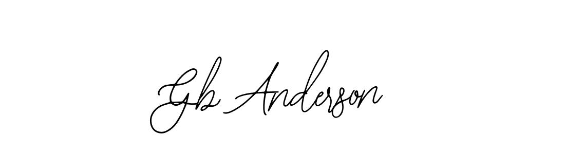 How to make Gb Anderson name signature. Use Bearetta-2O07w style for creating short signs online. This is the latest handwritten sign. Gb Anderson signature style 12 images and pictures png