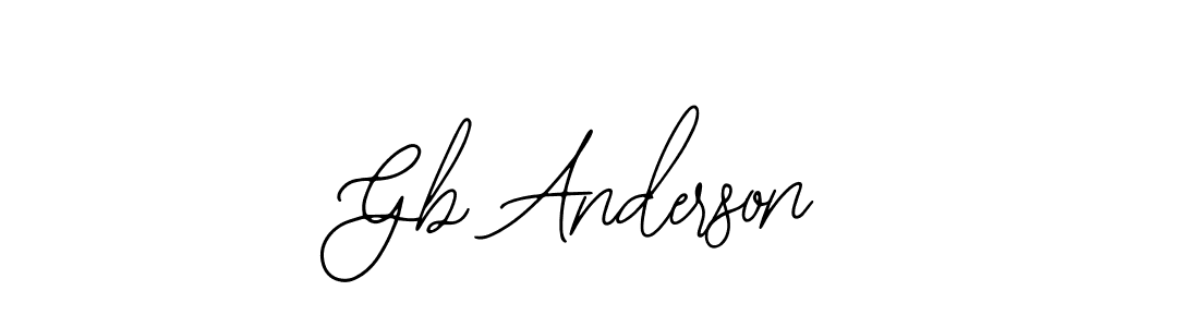 How to make Gb Anderson name signature. Use Bearetta-2O07w style for creating short signs online. This is the latest handwritten sign. Gb Anderson signature style 12 images and pictures png