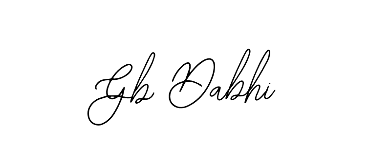 Design your own signature with our free online signature maker. With this signature software, you can create a handwritten (Bearetta-2O07w) signature for name Gb Dabhi. Gb Dabhi signature style 12 images and pictures png