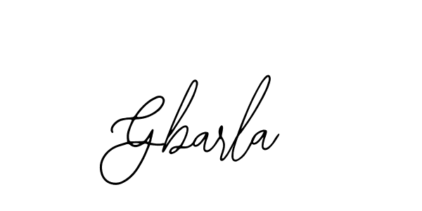 How to make Gbarla name signature. Use Bearetta-2O07w style for creating short signs online. This is the latest handwritten sign. Gbarla signature style 12 images and pictures png