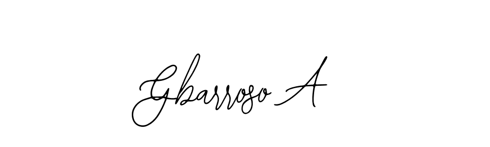 How to make Gbarroso A name signature. Use Bearetta-2O07w style for creating short signs online. This is the latest handwritten sign. Gbarroso A signature style 12 images and pictures png