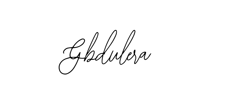 How to make Gbdulera name signature. Use Bearetta-2O07w style for creating short signs online. This is the latest handwritten sign. Gbdulera signature style 12 images and pictures png