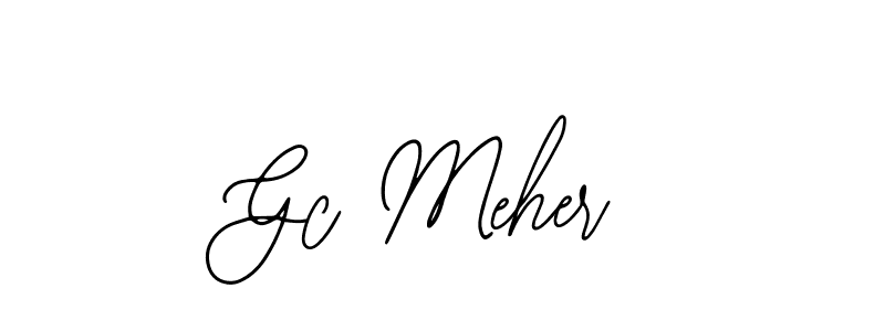 Also You can easily find your signature by using the search form. We will create Gc Meher name handwritten signature images for you free of cost using Bearetta-2O07w sign style. Gc Meher signature style 12 images and pictures png