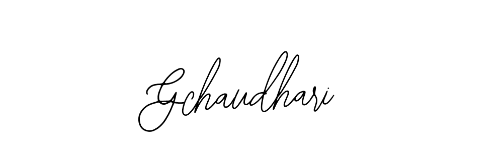 You should practise on your own different ways (Bearetta-2O07w) to write your name (Gchaudhari) in signature. don't let someone else do it for you. Gchaudhari signature style 12 images and pictures png