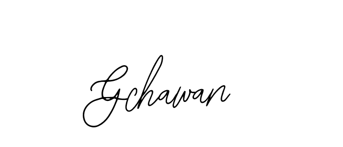 How to make Gchawan name signature. Use Bearetta-2O07w style for creating short signs online. This is the latest handwritten sign. Gchawan signature style 12 images and pictures png