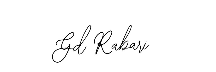if you are searching for the best signature style for your name Gd Rabari. so please give up your signature search. here we have designed multiple signature styles  using Bearetta-2O07w. Gd Rabari signature style 12 images and pictures png
