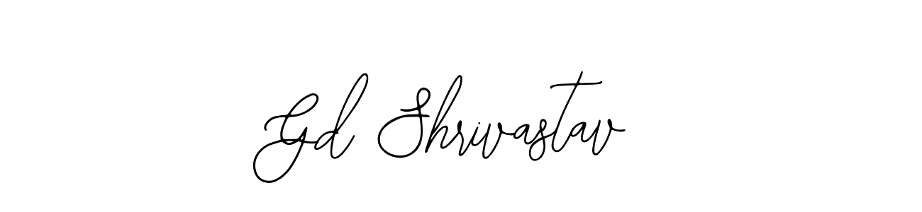 You should practise on your own different ways (Bearetta-2O07w) to write your name (Gd Shrivastav) in signature. don't let someone else do it for you. Gd Shrivastav signature style 12 images and pictures png