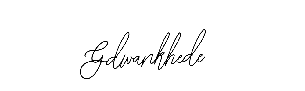 How to make Gdwankhede name signature. Use Bearetta-2O07w style for creating short signs online. This is the latest handwritten sign. Gdwankhede signature style 12 images and pictures png