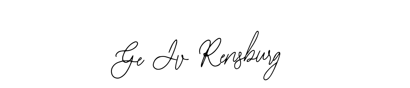 if you are searching for the best signature style for your name Ge Jv Rensburg. so please give up your signature search. here we have designed multiple signature styles  using Bearetta-2O07w. Ge Jv Rensburg signature style 12 images and pictures png