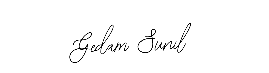 Similarly Bearetta-2O07w is the best handwritten signature design. Signature creator online .You can use it as an online autograph creator for name Gedam Sunil. Gedam Sunil signature style 12 images and pictures png