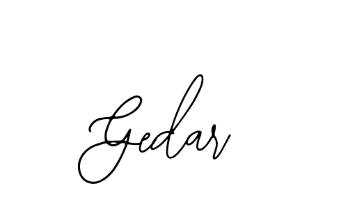How to make Gedar signature? Bearetta-2O07w is a professional autograph style. Create handwritten signature for Gedar name. Gedar signature style 12 images and pictures png
