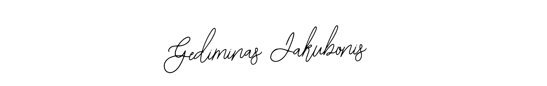 Use a signature maker to create a handwritten signature online. With this signature software, you can design (Bearetta-2O07w) your own signature for name Gediminas Jakubonis. Gediminas Jakubonis signature style 12 images and pictures png