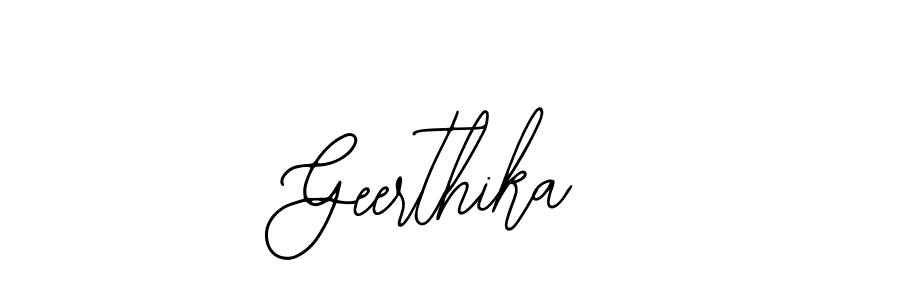 Design your own signature with our free online signature maker. With this signature software, you can create a handwritten (Bearetta-2O07w) signature for name Geerthika. Geerthika signature style 12 images and pictures png