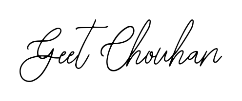 Designed for modern professionals: Geet Chouhan name signature crafted with Bearetta-2O07w script. Ready for digital PDF workflows. Geet Chouhan signature style 12 images and pictures png