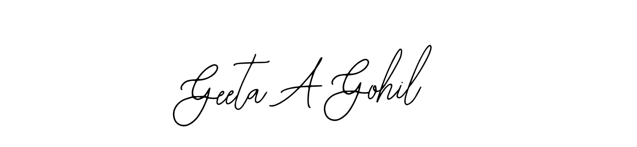 Make a beautiful signature design for name Geeta A Gohil. Use this online signature maker to create a handwritten signature for free. Geeta A Gohil signature style 12 images and pictures png