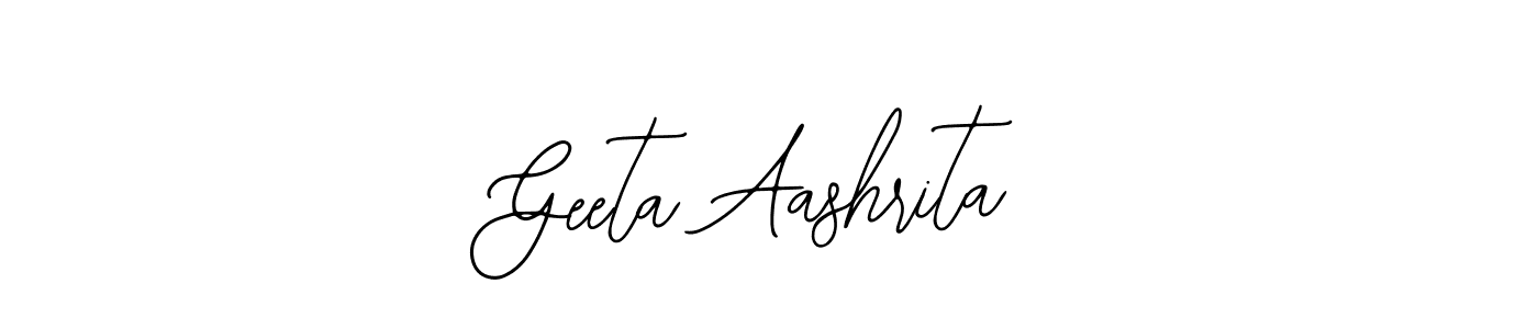 Use a signature maker to create a handwritten signature online. With this signature software, you can design (Bearetta-2O07w) your own signature for name Geeta Aashrita. Geeta Aashrita signature style 12 images and pictures png