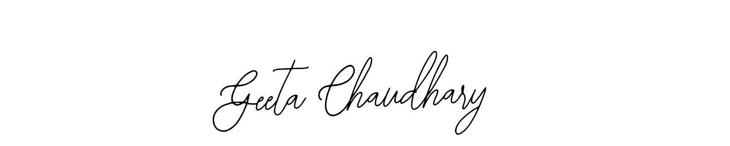 How to make Geeta Chaudhary signature? Bearetta-2O07w is a professional autograph style. Create handwritten signature for Geeta Chaudhary name. Geeta Chaudhary signature style 12 images and pictures png