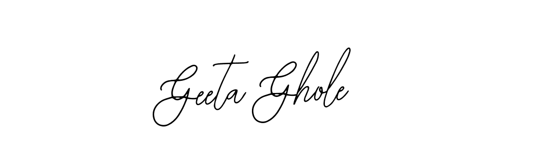 Similarly Bearetta-2O07w is the best handwritten signature design. Signature creator online .You can use it as an online autograph creator for name Geeta Ghole. Geeta Ghole signature style 12 images and pictures png