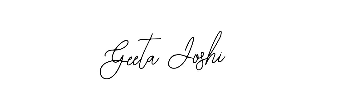 How to make Geeta Joshi name signature. Use Bearetta-2O07w style for creating short signs online. This is the latest handwritten sign. Geeta Joshi signature style 12 images and pictures png
