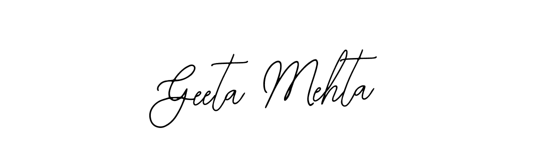 It looks lik you need a new signature style for name Geeta Mehta. Design unique handwritten (Bearetta-2O07w) signature with our free signature maker in just a few clicks. Geeta Mehta signature style 12 images and pictures png