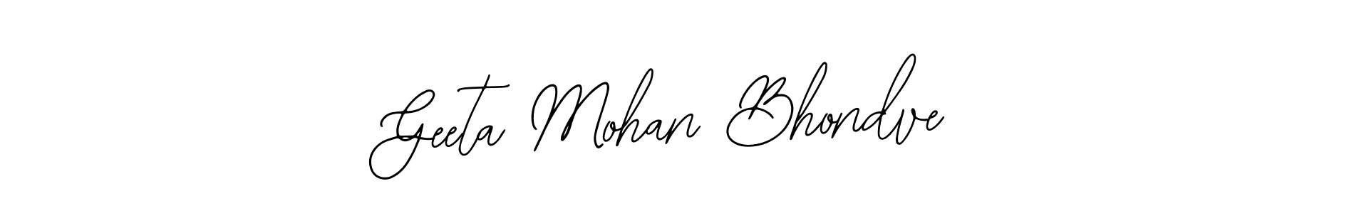 Also we have Geeta Mohan Bhondve name is the best signature style. Create professional handwritten signature collection using Bearetta-2O07w autograph style. Geeta Mohan Bhondve signature style 12 images and pictures png