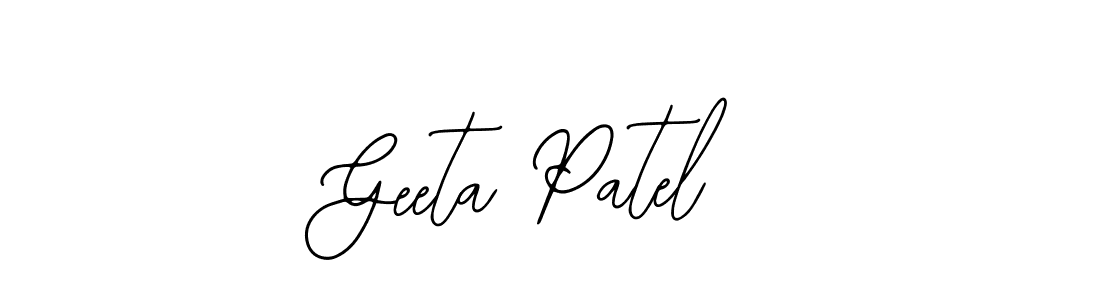 Design your own signature with our free online signature maker. With this signature software, you can create a handwritten (Bearetta-2O07w) signature for name Geeta Patel. Geeta Patel signature style 12 images and pictures png