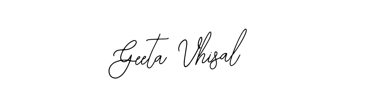 How to make Geeta Vhisal name signature. Use Bearetta-2O07w style for creating short signs online. This is the latest handwritten sign. Geeta Vhisal signature style 12 images and pictures png