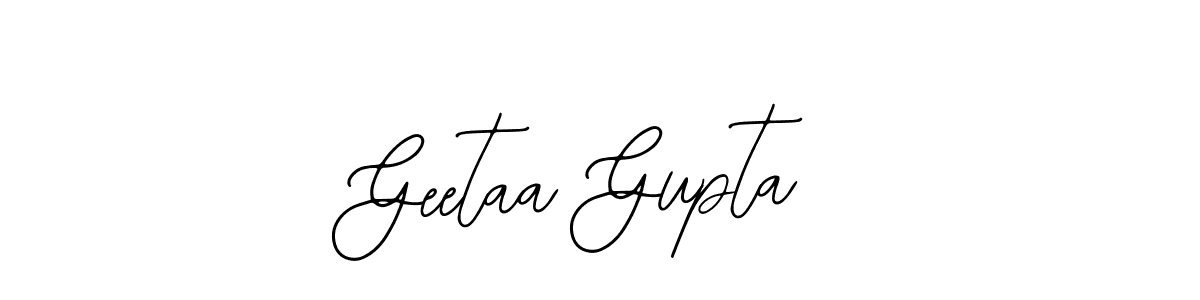 Bearetta-2O07w is a professional signature style that is perfect for those who want to add a touch of class to their signature. It is also a great choice for those who want to make their signature more unique. Get Geetaa Gupta name to fancy signature for free. Geetaa Gupta signature style 12 images and pictures png