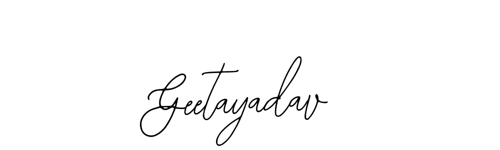 You should practise on your own different ways (Bearetta-2O07w) to write your name (Geetayadav) in signature. don't let someone else do it for you. Geetayadav signature style 12 images and pictures png