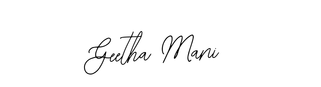 It looks lik you need a new signature style for name Geetha Mani. Design unique handwritten (Bearetta-2O07w) signature with our free signature maker in just a few clicks. Geetha Mani signature style 12 images and pictures png