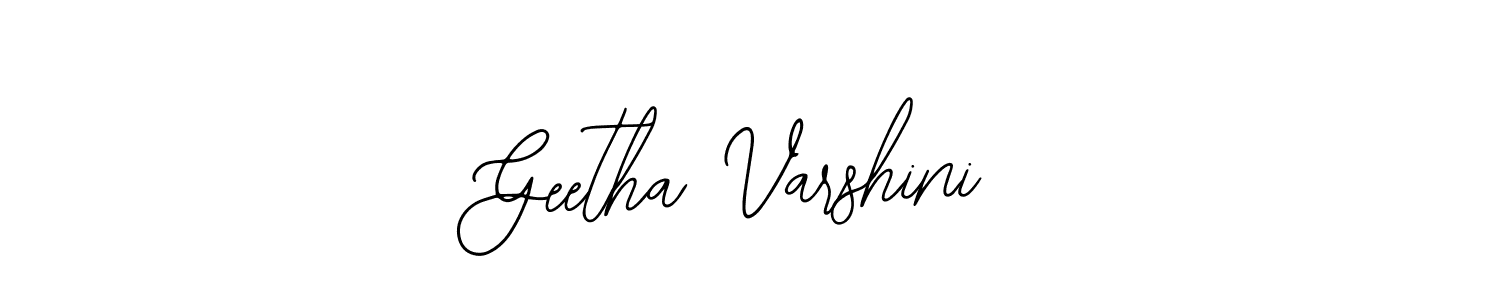 How to make Geetha Varshini name signature. Use Bearetta-2O07w style for creating short signs online. This is the latest handwritten sign. Geetha Varshini signature style 12 images and pictures png