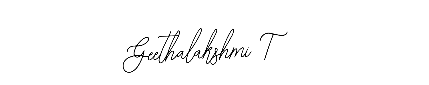 Create a beautiful signature design for name Geethalakshmi T. With this signature (Bearetta-2O07w) fonts, you can make a handwritten signature for free. Geethalakshmi T signature style 12 images and pictures png