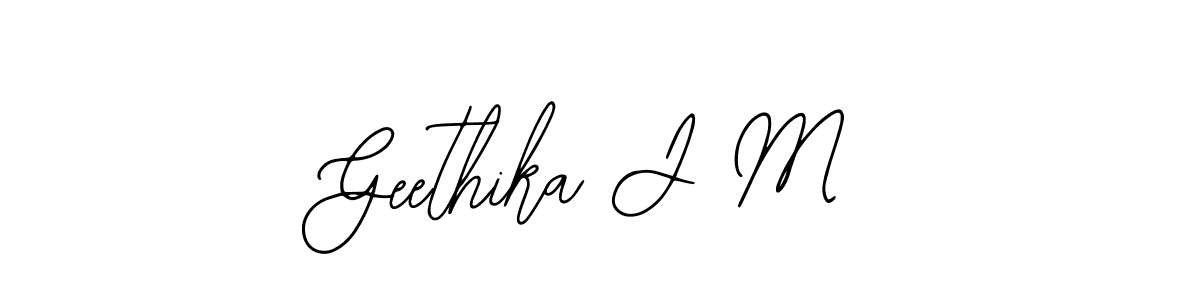 The best way (Bearetta-2O07w) to make a short signature is to pick only two or three words in your name. The name Geethika J M include a total of six letters. For converting this name. Geethika J M signature style 12 images and pictures png