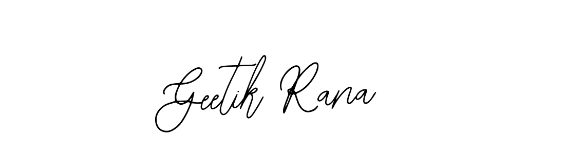 Design your own signature with our free online signature maker. With this signature software, you can create a handwritten (Bearetta-2O07w) signature for name Geetik Rana. Geetik Rana signature style 12 images and pictures png