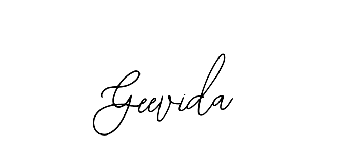 How to make Geevida name signature. Use Bearetta-2O07w style for creating short signs online. This is the latest handwritten sign. Geevida signature style 12 images and pictures png
